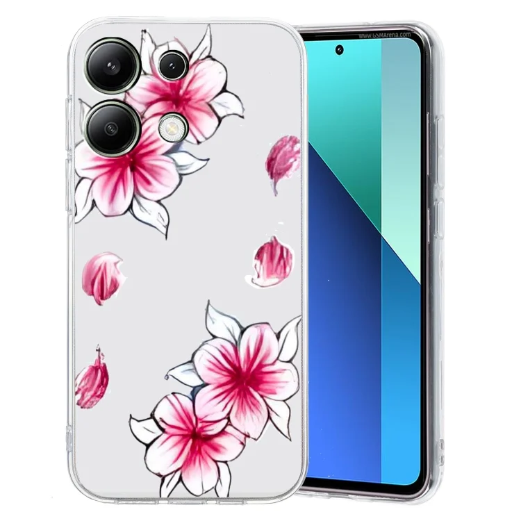 Colored Drawing Pattern Transparent TPU Phone Case, For Xiaomi Redmi Note 13 Pro 4G, For Xiaomi Redmi Note 13 4G