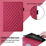 Rhombus Lattice Leather Tablet Case, For Xiaomi Pad 6S Pro 12.4, For Xiaomi Redmi Pad SE, For Xiaomi Pad 6 / 6 Pro, For Xiaomi Redmi Pad 8.8 inch 2025 - Image 5