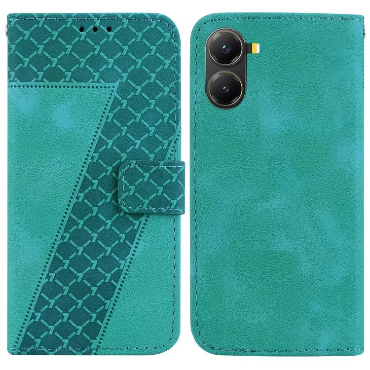 Seven-shaped Embossed Leather Phone Case, For Redmi Turbo 4 / Xiaomi Poco X7 Pro, For Redmi Note 14 4G 163.25mm, For Redmi Note 14 5G