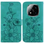 Lily Embossed Leather Phone Case, For Redmi Note 14 Pro / Note 14 Pro+ 5G, For Redmi 14C 4G, For Redmi 13 4G