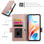 Side Buckle Magnetic Frosted Leather Phone Case, For OPPO A79 5G - Image 4