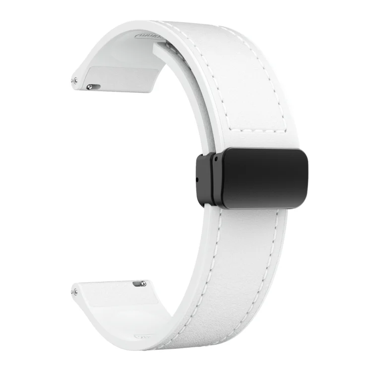 EDA006717801A_1.webp Magnetic Black Buckle Silicone Leather Watch Band - Image 5