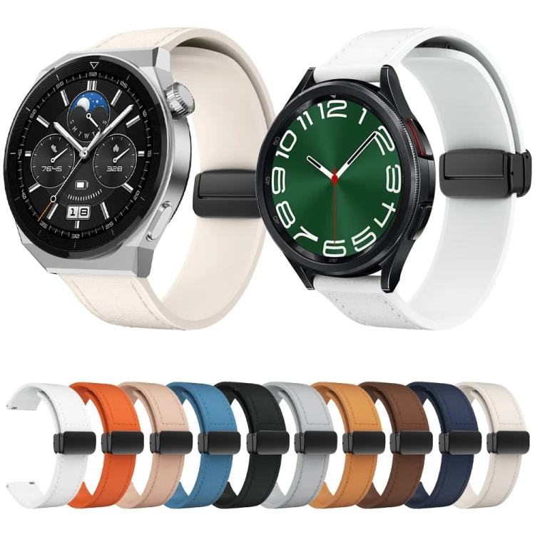 EDA0067178_B1.webp Magnetic Black Buckle Silicone Leather Watch Band - Image 2