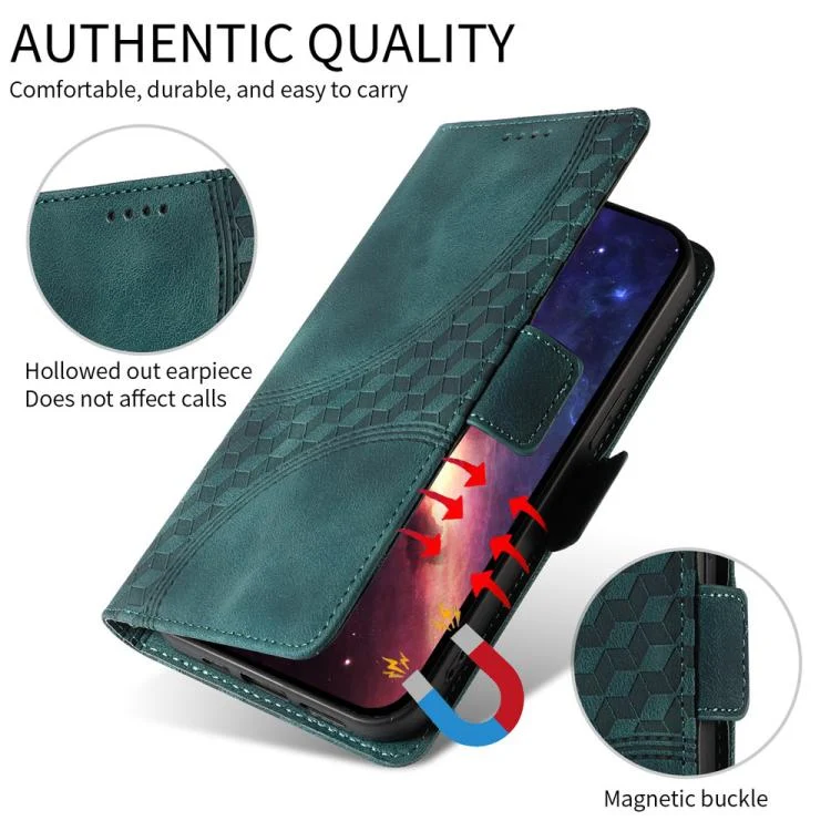 EDA006727432A_4.webp Embossed Rhombus Starry Leather Phone Case, For vivo Y400 Pro 5G / V40e / iQOO Z9s, For vivo V50 Lite 4G / 5G, For vivo Y39 5G / Y300i, For vivo Y29s 5G / Y04 4G - Image 5
