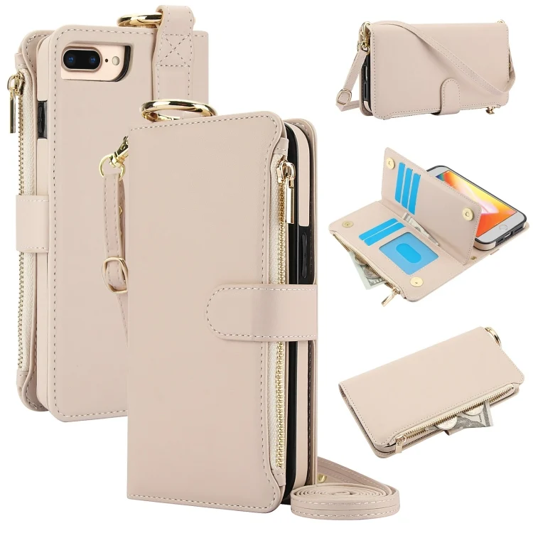 Crossbody Ring Multifunctional Wallet Leather Phone Case, For iPhone 7 / 8 / SE 2022, For iPhone 13 Pro Max