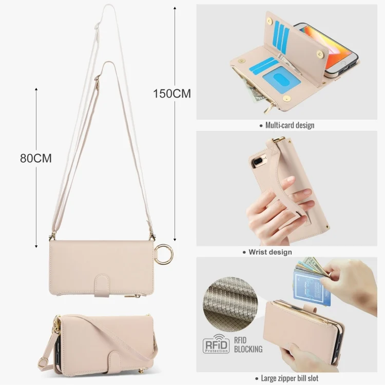 EDA006741309A_2.webp Crossbody Ring Multifunctional Wallet Leather Phone Case, For iPhone 7 / 8 / SE 2022, For iPhone 13 Pro Max - Image 3