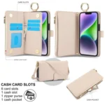 Crossbody Ring Multifunctional Wallet Leather Phone Case, For iPhone 13 mini, For iPhone 12 / 12 Pro - Image 2