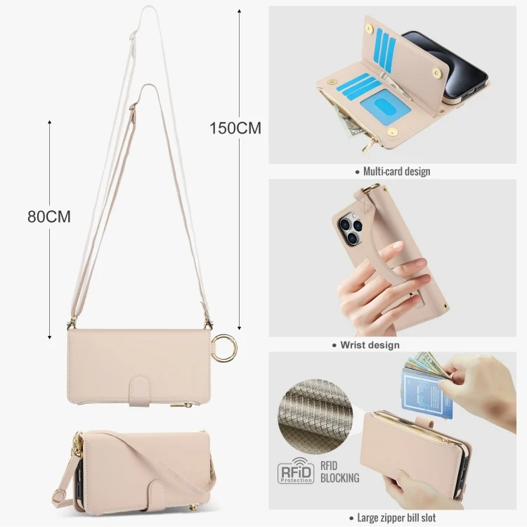 EDA006741317A_2.webp Crossbody Ring Multifunctional Wallet Leather Phone Case, For iPhone 11 Pro Max, For iPhone 11 - Image 3