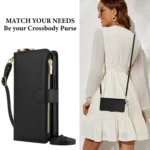Crossbody Ring Multifunctional Wallet Leather Phone Case, For iPhone XR, For iPhone XS Max - Image 5
