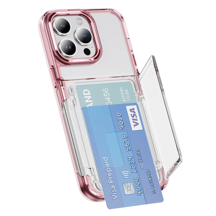 Card Holder Acrylic Hybrid TPU Phone Case, For iPhone 12 Pro Max, For iPhone 12 Pro, For iPhone 11, For iPhone XR