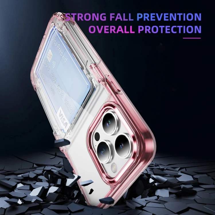 EDA006742911A_2.webp Card Holder Acrylic Hybrid TPU Phone Case, For iPhone 12 Pro Max, For iPhone 12 Pro, For iPhone 11, For iPhone XR - Image 3
