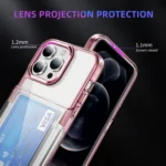 Card Holder Acrylic Hybrid TPU Phone Case, For iPhone 12 Pro Max, For iPhone 12 Pro, For iPhone 11, For iPhone XR - Image 5