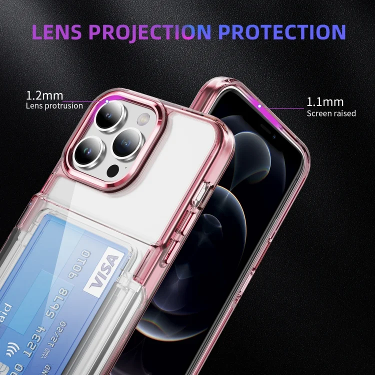 EDA006742911A_4.webp Card Holder Acrylic Hybrid TPU Phone Case, For iPhone 12 Pro Max, For iPhone 12 Pro, For iPhone 11, For iPhone XR - Image 5
