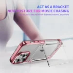 Card Holder Acrylic Hybrid TPU Phone Case, For iPhone 12 Pro Max, For iPhone 12 Pro, For iPhone 11, For iPhone XR - Image 7