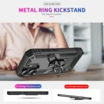 Shockproof TPU Hybrid PC Phone Case with Holder, For iPhone 16 Plus, For iPhone 16 - Image 2