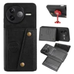 Double Buckle Card Slots Magnetic Phone Case, For Redmi K80, For Redmi Note 14 4G 163.25mm, For Redmi Note 14 5G, For Redmi Note 14 Pro+ 5G