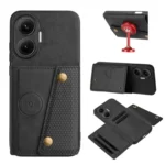 Double Buckle Card Slots Magnetic Phone Case, For Redmi Turbo 4 Pro, For Redmi Turbo 4, For Redmi K80 Pro, For Redmi K80 Pro Champion Edition