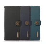 KHAZNEH Custer Texture RFID Genuine Leather Phone Case, For Redmi 13x, For Redmi Note 14S 4G, For Redmi Turbo 4 Pro, For Redmi Turbo 4, For Redmi Note 14 5G, For Redmi Note 14 Pro 5G - Image 8