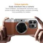 3D Retro Bluetooth Camera Magsafe Mirror Phone Case, For iPhone 15, For iPhone 14 - Image 3
