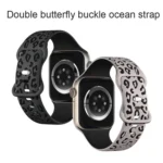 Concave Leopard Printed Silicone Watch Band, For Apple Watch Series 5 44mm, For Apple Watch Series 5 40mm - Image 3