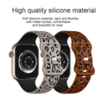 Concave Leopard Printed Silicone Watch Band, For Apple Watch Series 5 44mm, For Apple Watch Series 5 40mm - Image 6