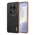 AZNS Electroplated Frame Crocodile Texture Full Coverage Phone Case, For OPPO Find X6 Pro, For OPPO Find X6