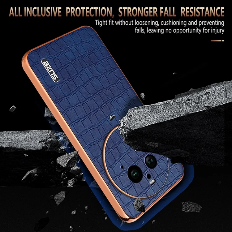 EDA006769302A_3.webp AZNS Electroplated Frame Crocodile Texture Full Coverage Phone Case, For OPPO Find X6 Pro, For OPPO Find X6 - Image 4