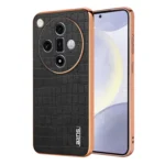 AZNS Electroplated Frame Crocodile Texture Full Coverage Phone Case, For OPPO Find X7, For OPPO Reno11 Global, For OPPO Find X7 Ultra, For OPPO Find X8 Pro