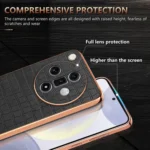 AZNS Electroplated Frame Crocodile Texture Full Coverage Phone Case, For OPPO Find X7, For OPPO Reno11 Global, For OPPO Find X7 Ultra, For OPPO Find X8 Pro - Image 5