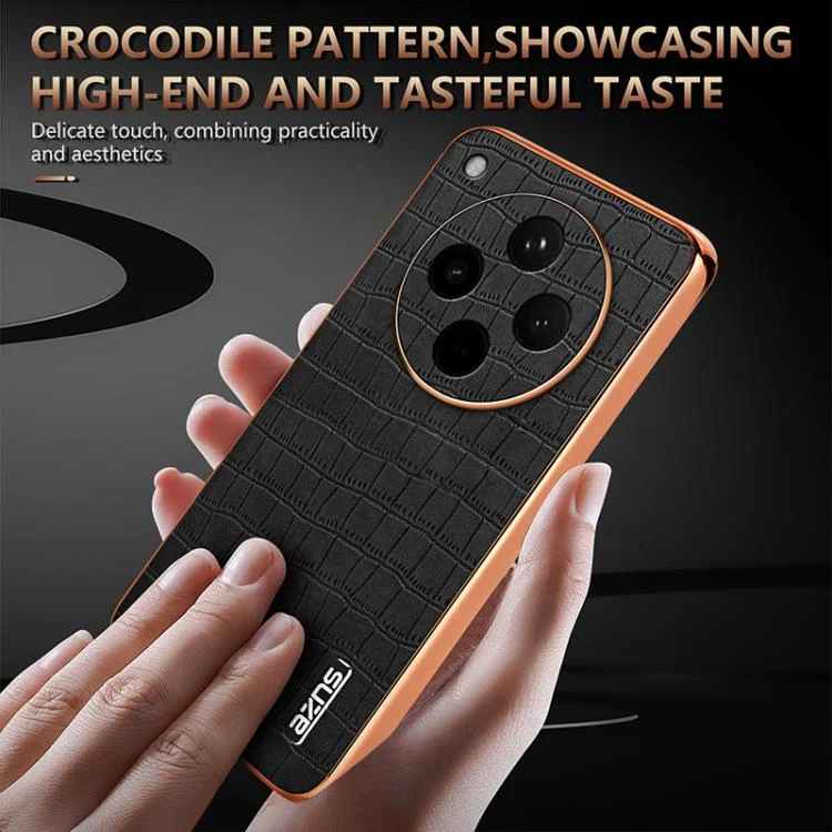 EDA006769310A_6.webp AZNS Electroplated Frame Crocodile Texture Full Coverage Phone Case, For OPPO Find X8s+, For OPPO Find X8s, For OPPO Find X8 Ultra, For OPPO Find X8 - Image 7