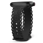 Lace Sunflower Embossed Silicone Watch Band, For Apple Watch Series 7 41mm