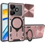 CD Texture Sliding Camshield Magnetic Holder Phone Case, For Xiaomi Poco F6, For Xiaomi Poco F6 Pro