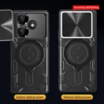 CD Texture Sliding Camshield Magnetic Holder Phone Case, For Xiaomi Poco F6, For Xiaomi Poco F6 Pro - Image 4