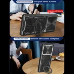 CD Texture Sliding Camshield Magnetic Holder Phone Case, For Xiaomi Poco F6, For Xiaomi Poco F6 Pro - Image 6