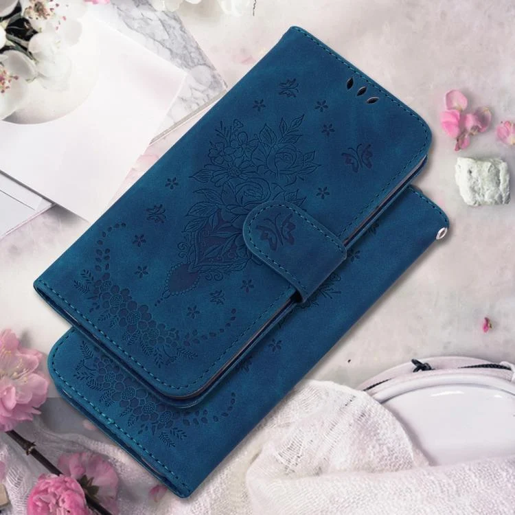 EDA006777407A_1.webp Butterfly Rose Embossed Leather Phone Case, For Xiaomi 15 Ultra, For Xiaomi 15 Pro, For Xiaomi 15, For Xiaomi 14T Pro - Image 2