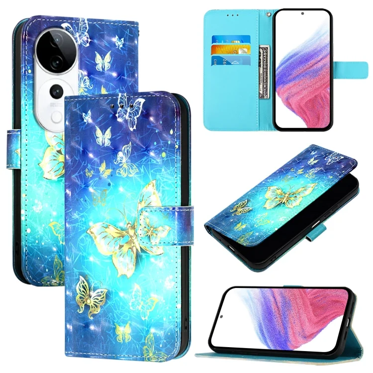 EDA006780237A.webp 3D Painting Horizontal Flip Leather Phone Case, For vivo S19 Pro, For vivo S19 - Image 1