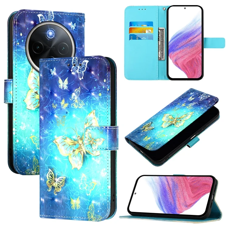 EDA006780243A.webp 3D Painting Horizontal Flip Leather Phone Case, For vivo Y300 Pro, For vivo iQOO Z9s Pro 5G India - Image 1