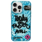 TOMATO Text Graffiti TPU Hybrid PC Phone Case, For iPhone 14 Pro Max, For iPhone 13