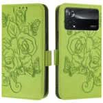Embossed Rose RFID Anti-theft Leather Phone Case, For Xiaomi Poco X4 Pro 5G, For Xiaomi Mi 11 Lite, For Xiaomi 11T / 11T Pro - Image 2