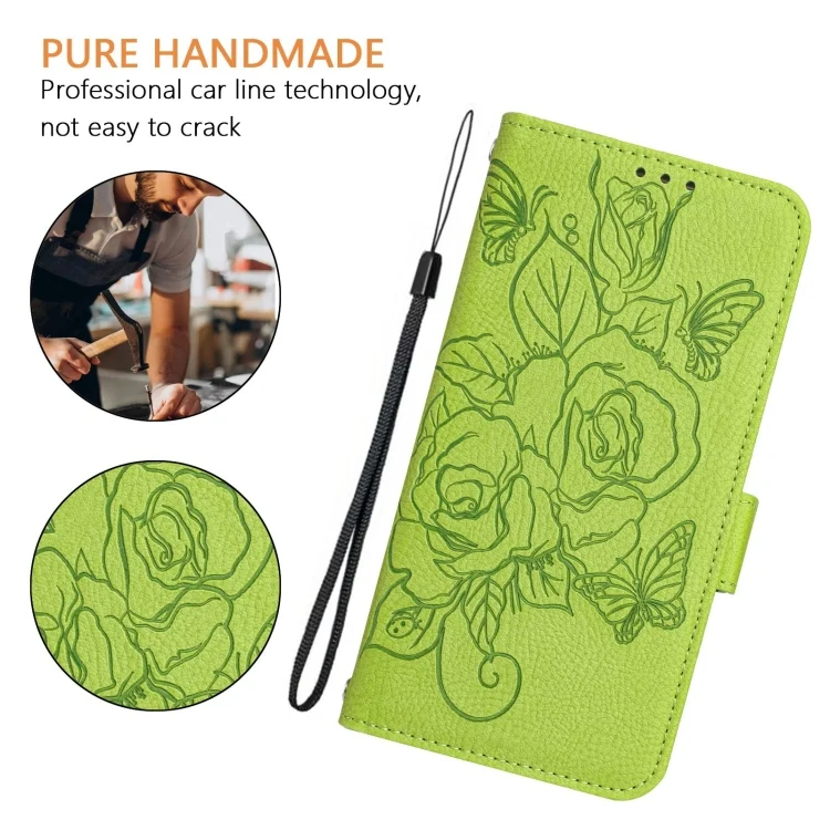EDA006783926A_6.webp Embossed Rose RFID Anti-theft Leather Phone Case, For Xiaomi Poco X4 Pro 5G, For Xiaomi Mi 11 Lite, For Xiaomi 11T / 11T Pro - Image 7