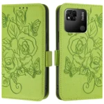 Embossed Rose RFID Anti-theft Leather Phone Case, For Redmi 10A / 9C, For Redmi 10 4G 2021 / 2022 Global, For Redmi K40 / K40 Pro - Image 2