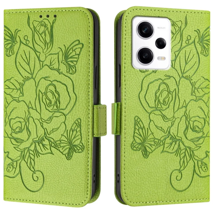 EDA006788542A_1.webp Embossed Rose RFID Anti-theft Leather Phone Case, For Redmi Note 12 Pro Speed / Note 12 Pro 5G, For Redmi Note 12 5G India / Xiaomi Poco X5, For Redmi 12C / 11A - Image 2