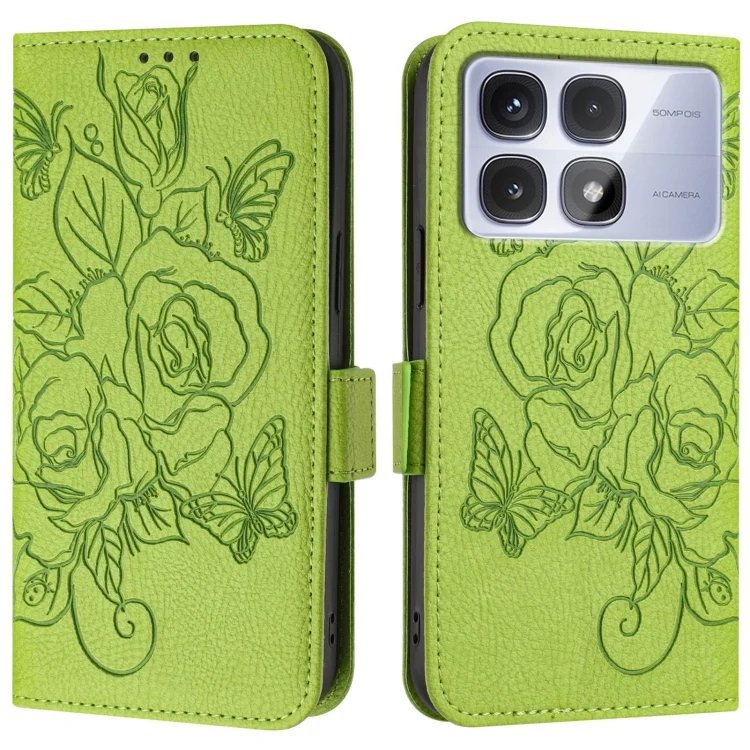 EDA006788555A_2.webp Embossed Rose RFID Anti-theft Leather Phone Case, For Redmi K70 Ultra 5G Global, For Redmi 13 4G / Note 13R, For Redmi A3 / Xiaomi Poco C61 4G Global - Image 3