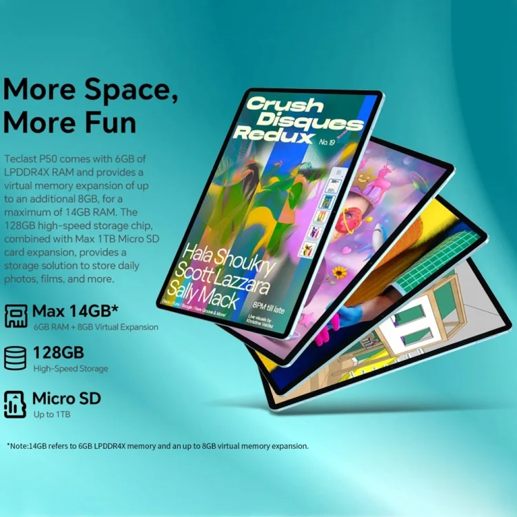 EDA006789601A_12.webp Teclast P50 Tablet PC 11 inch,  Android 14 Unisoc T606 Octa Core, 4G LTE Dual SIM - Image 13