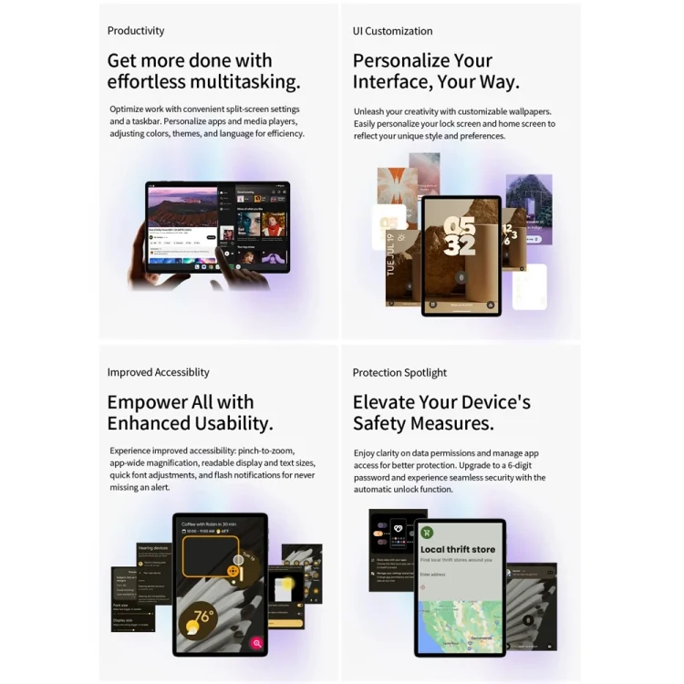 EDA006789601A_17.webp Teclast P50 Tablet PC 11 inch,  Android 14 Unisoc T606 Octa Core, 4G LTE Dual SIM - Image 18