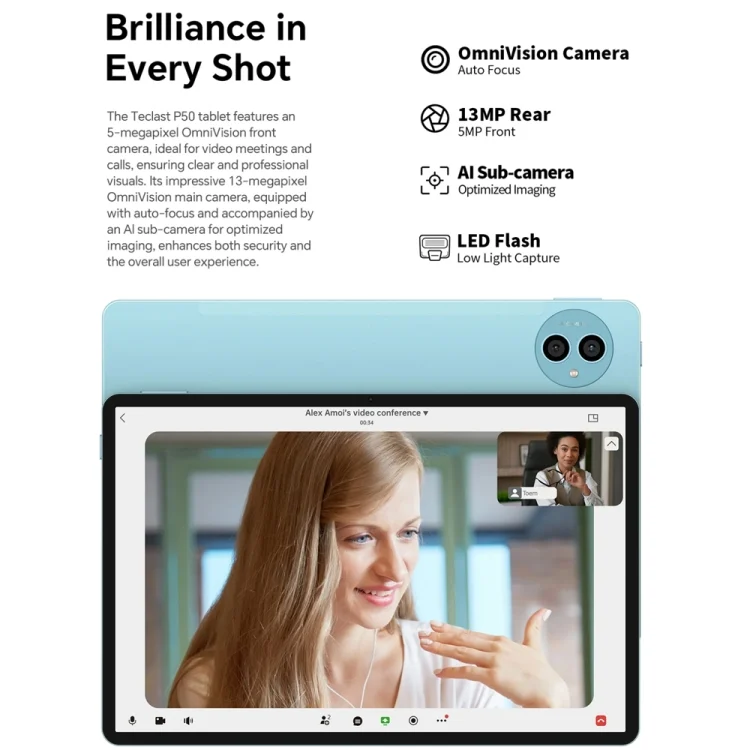 EDA006789601A_21.webp Teclast P50 Tablet PC 11 inch,  Android 14 Unisoc T606 Octa Core, 4G LTE Dual SIM - Image 22