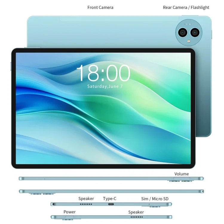 EDA006789601A_23.webp Teclast P50 Tablet PC 11 inch,  Android 14 Unisoc T606 Octa Core, 4G LTE Dual SIM - Image 24