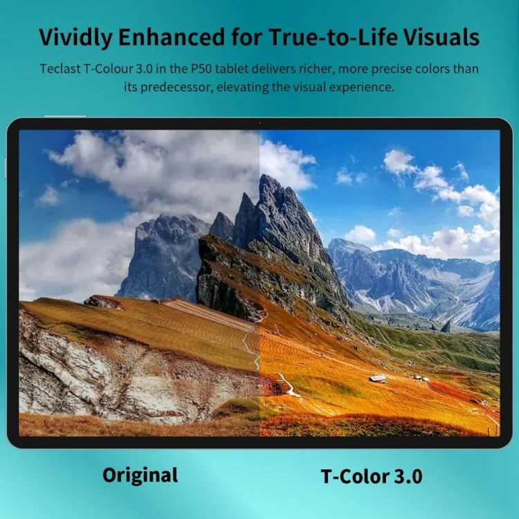 EDA006789601A_6.webp Teclast P50 Tablet PC 11 inch,  Android 14 Unisoc T606 Octa Core, 4G LTE Dual SIM - Image 7