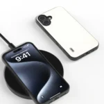 ABEEL Black Frame Genuine Leather Elegant Phone Case, For iPhone 16 - Image 4