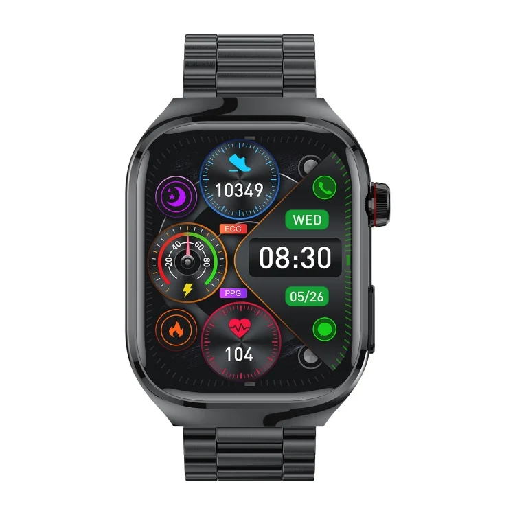 EDA006807901A_1.webp TK16 2.04 inch LCD Screen Steel Strap Smart Watch Supports Health Monitoring - Image 11